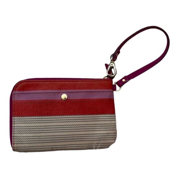 Fossil red/purple/cream wristlet  - Picture 1 of 6